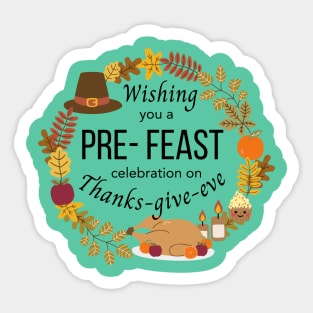 Happy Thanksgiving Day Wishes Design Sticker